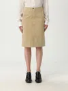 Burberry Cotton Midi Skirt Skirts Beige In Brown