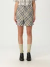 Burberry Elastic Waist Short In Gray