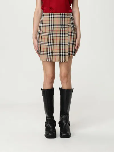 BURBERRY SKIRT BURBERRY WOMAN COLOR BEIGE,H21285022