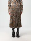 Burberry Embroidered Polyester Blend Skirt In Multicolor