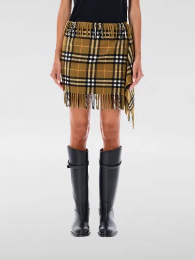 BURBERRY SKIRT BURBERRY WOMAN COLOR MUSTARD,G24556046