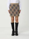 Burberry Classic Check Patterned Wool-blend Skirt In Brown