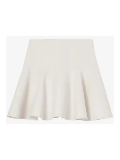 Burberry Skirt In Cotton In White