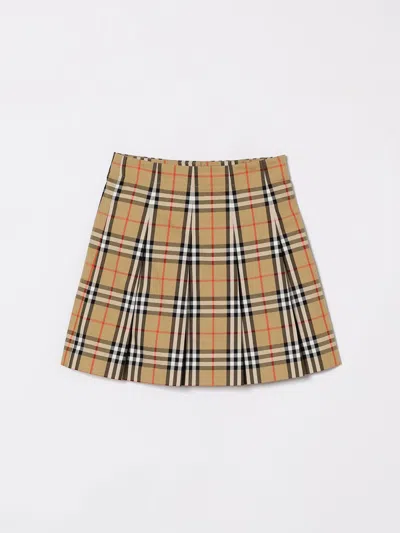 Burberry Skirt  Kids Color Beige In Brown