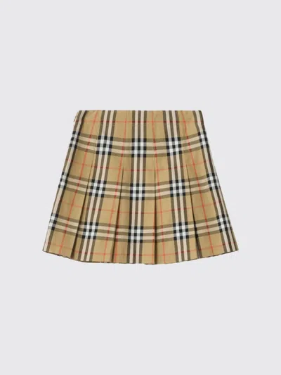 Burberry Skirt Kids Color Beige In Neutral