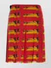 Burberry Skirt With Button Detail And Pleated Design In Red