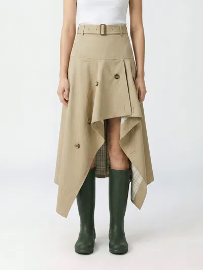 Burberry Skirt Woman Color Beige In Neutral