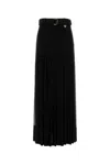 Burberry Crepe Jersey Maxi Skirt Skirts Black In Black