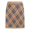 Burberry Embroidered Wool Blend Mini Skirt In Brown