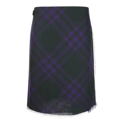 Burberry Skirts In Deep Royal Ip Check