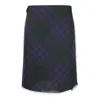 Burberry Check Print Kilt With Belted Detail In Deep Royal Ip Check