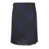 Burberry Check Print Kilt With Belted Detail In Deep Royal Ip Check