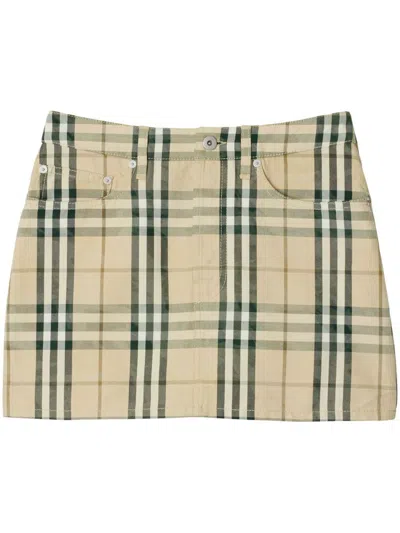 Burberry Karierter Minirock In Grain Ip Check