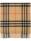 Burberry Sciarpa In Cashmere A Quadri In Neutral