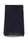 Burberry Check Print Kilt With Belted Detail In Royalipcheck