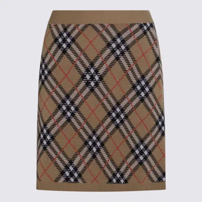 Burberry Skirts Sand Ip Check In Brown