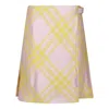 Burberry Checked A-line Mini Skirt In Sherbet Ip Check