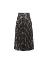 Burberry Long Multicolor Pleated Skirt With Check Motif In Wool Blend Woman In Snug Ip Check
