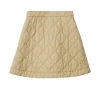 Burberry Almond Beige Quilted A-line Skirt In Brown