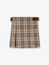 Burberry Skye Check Buckled Mini Wrap Skirt In Multi