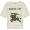Burberry Skylar Short Sleeve Wool & Cashmere Sweater In White