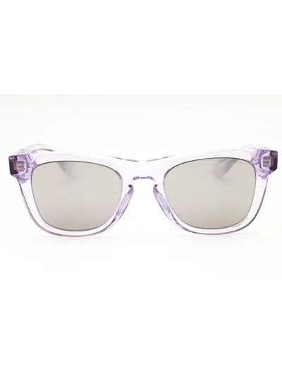 Burberry Sleek Rectangular Acetate Sunglasses In Purple