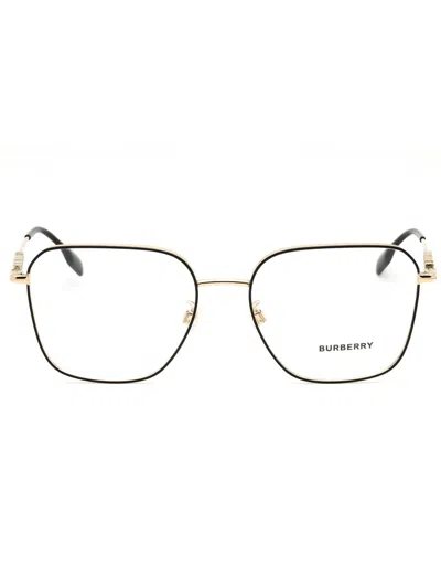 Burberry Sleek Rectangular Eyeglasses For Women In Gold