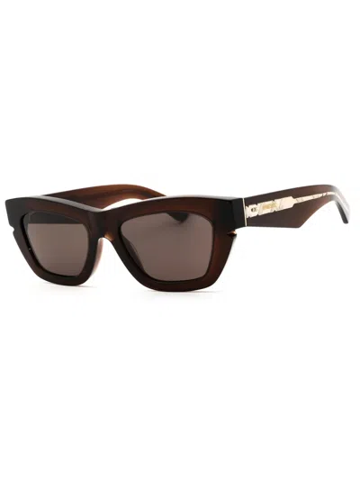 Burberry Sleek Rectangular Women's Sunglasses In Brown