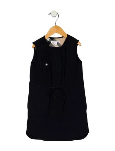 Pre-owned Burberry Babies' Sleeveless Dress In Blue