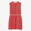 Burberry Sleeveless Houndstooth Pattern Dress