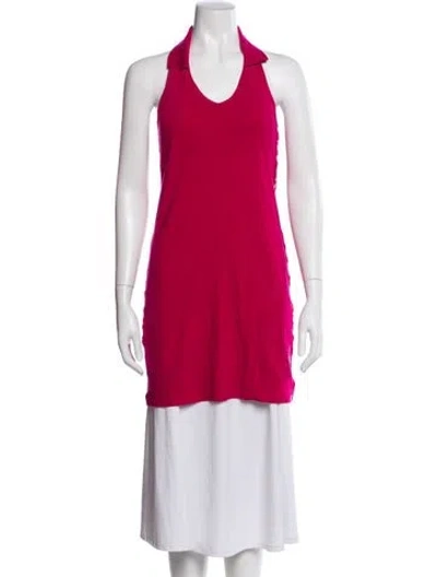 Pre-owned Burberry Sleeveless Polo In Pink