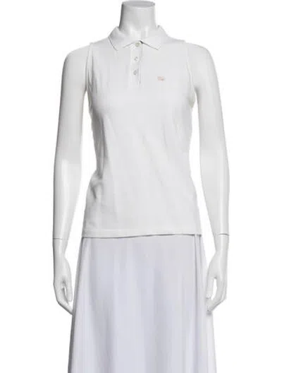 Pre-owned Burberry Sleeveless Polo In White