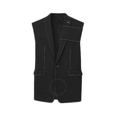 Burberry Sleeveless Tailored Jacket In Black
