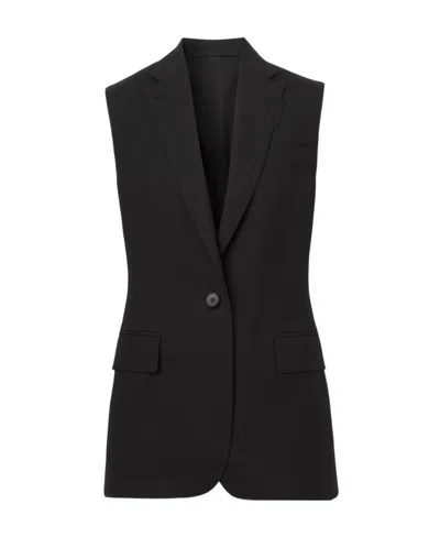 Burberry Sleeveless Tailored Jacket In Black