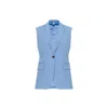 Burberry Sleeveless Tailored Jacket In Blue