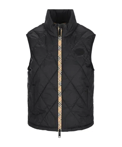 Burberry Sleeveless Vest In Black