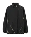 Burberry Sliced Check Jacket In Black