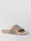 Burberry Slide Sandals Heel Open Toe Patterned Strap