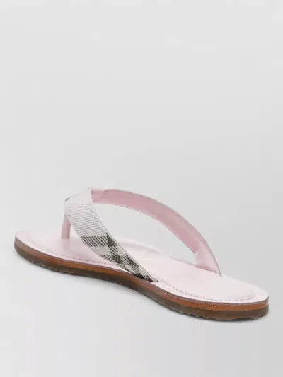 Burberry Slides And Flip Flops Patterned Strap In Pink