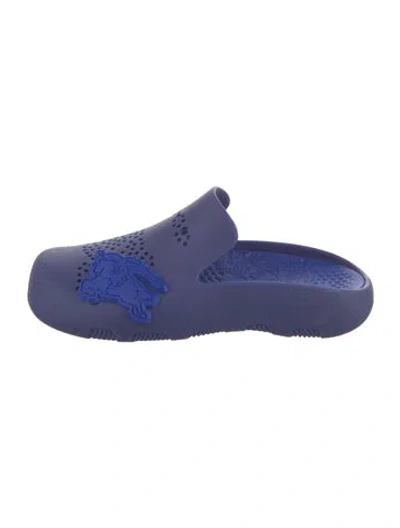Pre-owned Burberry Slides In Blue