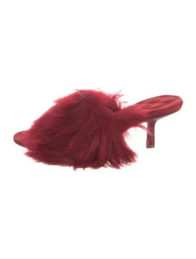 Pre-owned Burberry Slides In Red