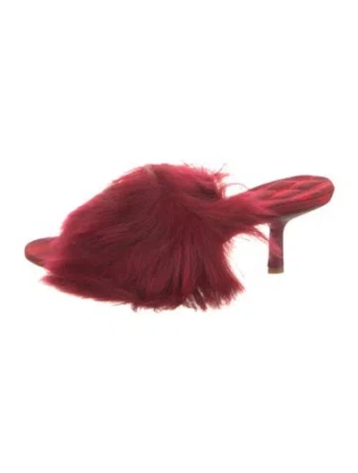 Pre-owned Burberry Slides In Red