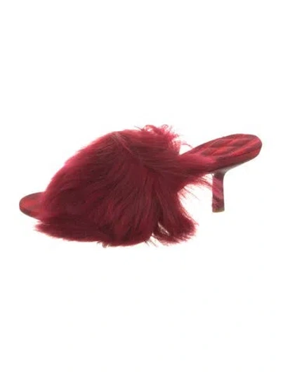 Pre-owned Burberry Slides In Red