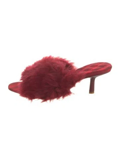 Pre-owned Burberry Slides In Red