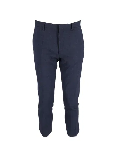 Pre-owned Burberry Slim-cut Trousers In Blue