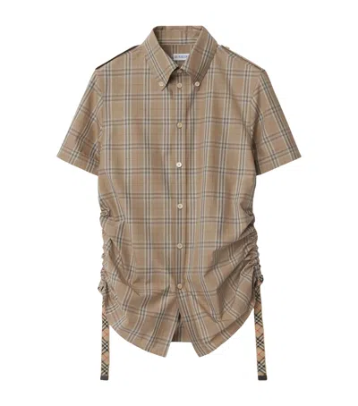 Burberry Slim-fit Check Cotton Shirt In Brown