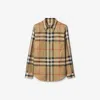 Burberry Slim Fit Check Cotton Shirt In Brown