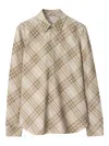 Burberry Slim Fit Check Cotton Shirt In Neutral