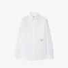 Burberry Slim Fit Cotton Poplin Shirt In White
