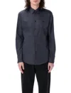 Burberry Slim Fit Cotton Shirt In Indigo